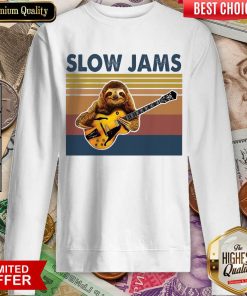 Hot Sloth Playing Guitar Slow Jams Vintage 06 Sweatshirt