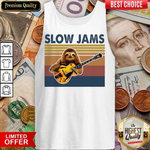 Hot Sloth Playing Guitar Slow Jams Vintage 06 Tank Top