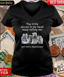 The Little Voices In My Head Keep Telling Me Get More Appaloosas Horses V-neck - Design By Viewtees.com