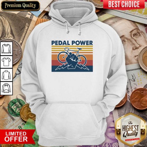 Bicycle Pedal Power Vintage Retro Hoodie - Design By Viewtees.com