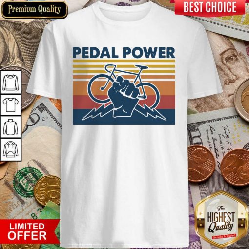 Bicycle Pedal Power Vintage Retro Shirt - Design By Viewtees.com
