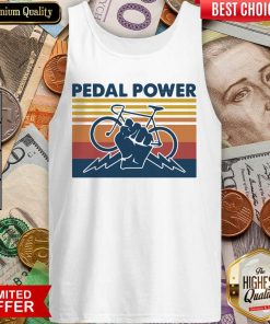 Bicycle Pedal Power Vintage Retro Tank Top - Design By Viewtees.com