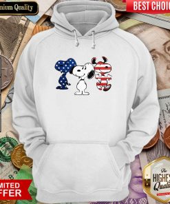 Snoopy American Flag Version Hoodie - Design By Viewtees.com