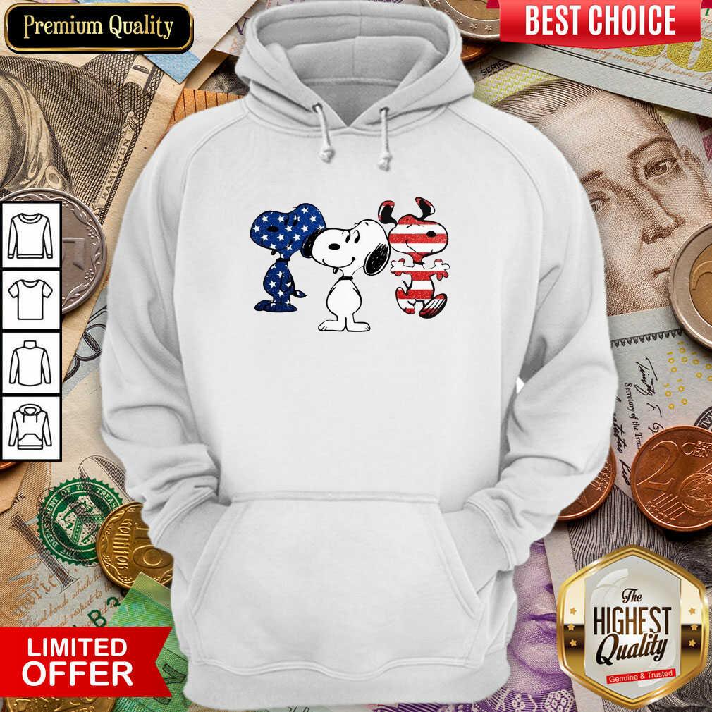 Snoopy American Flag Version Hoodie - Design By Viewtees.com