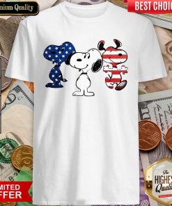 Snoopy American Flag Version Shirt - Design By Viewtees.com