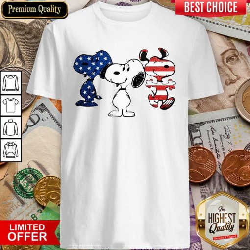 Snoopy American Flag Version Shirt - Design By Viewtees.com