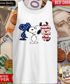 Snoopy American Flag Version Tank Top - Design By Viewtees.com
