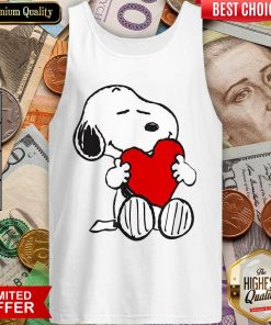 Snoopy Hug Heart Valentines Day Tank Top - Design By Viewtees.com