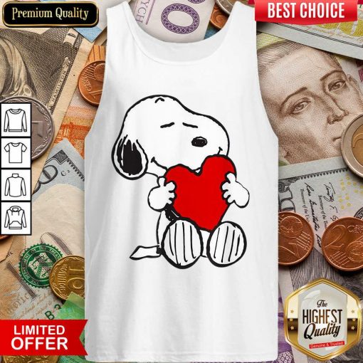 Snoopy Hug Heart Valentines Day Tank Top - Design By Viewtees.com