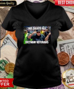 We Salute All Vietnam Veterans V-neck - Design By Viewtees.com