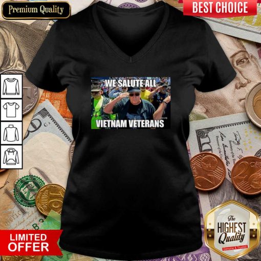 We Salute All Vietnam Veterans V-neck - Design By Viewtees.com