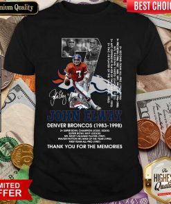 Official 7 John Elway Denver Broncos 1983 Shirt