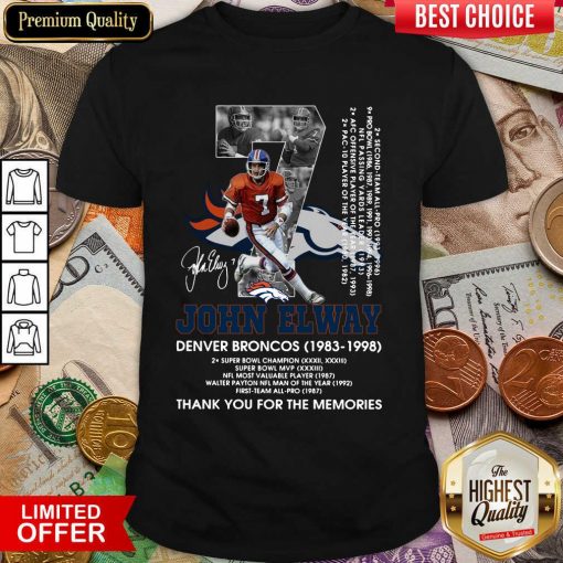 Official 7 John Elway Denver Broncos 1983 Shirt