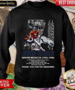 Official 7 John Elway Denver Broncos 1983 Sweatshirt