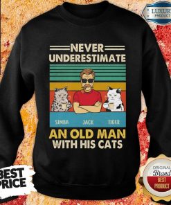 Official Never Underestimate Simba And Jack And Tiger Sweatshirt