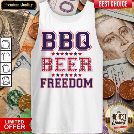 Premium BBQ Beer Freedom Relaxed 46 Tank Top