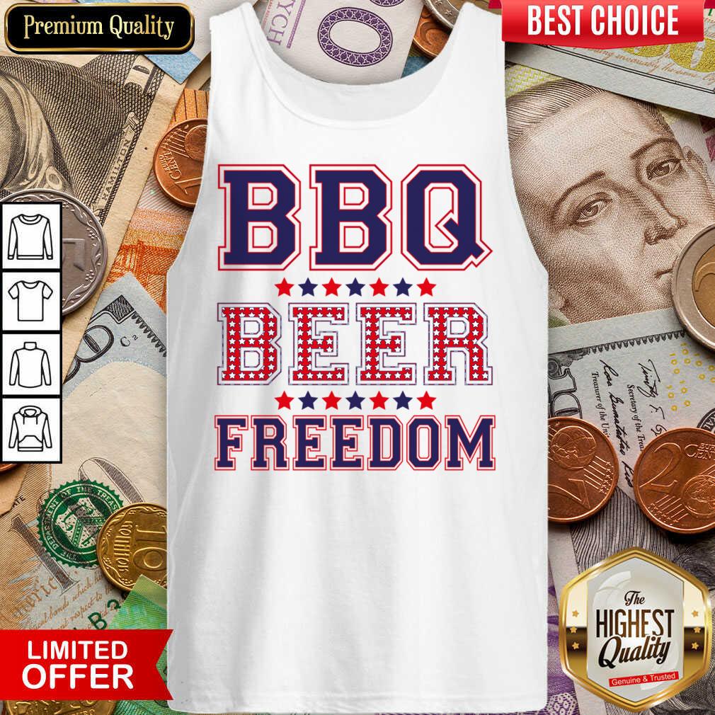 Premium BBQ Beer Freedom Relaxed 46 Tank Top