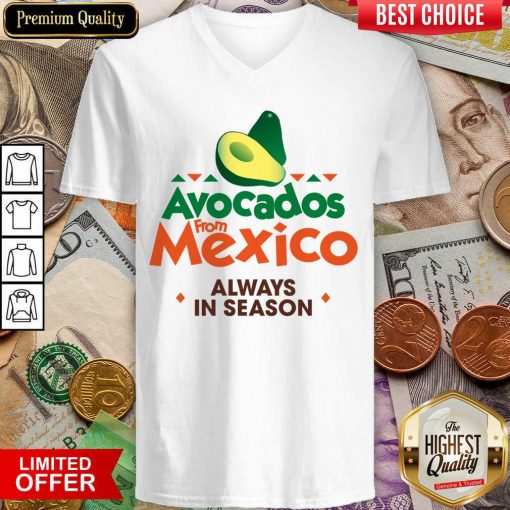 Pretty Avocados Confident From Mexico 0246 V-neck