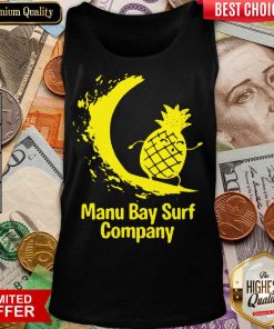 Awesome Manu Bay Surf Gold Surfing Pineapple 11 Tank Top