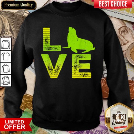 Funny I Love Pinnipeds Seals Loving Boys Girls 2 Sweatshirt