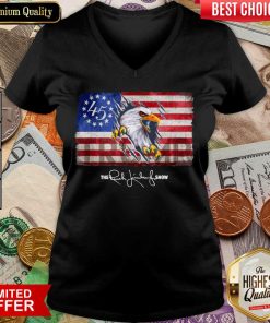 Hot Eagle Betsy Ross Flag The Rush Limbaugh Show 4 V-neck