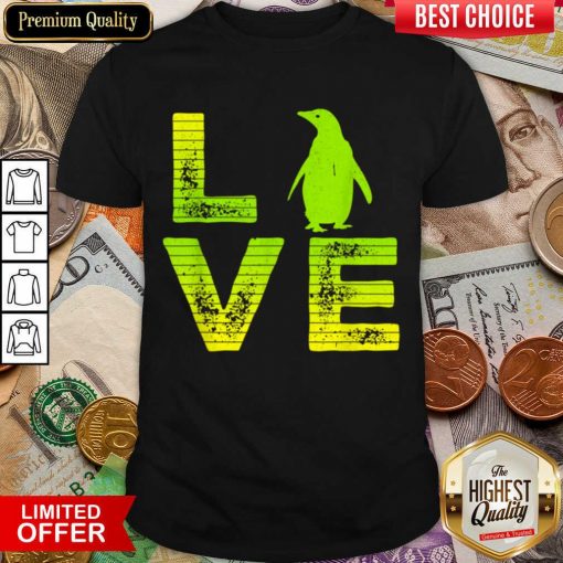 Hot I Love Penguins Wild Penguin Loving Boys Girls 4 Shirt