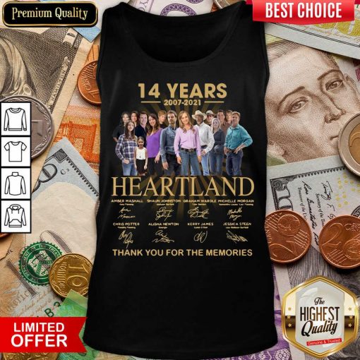 Official 14 Years 2007 2021 Heartland For The Memories Tank Top