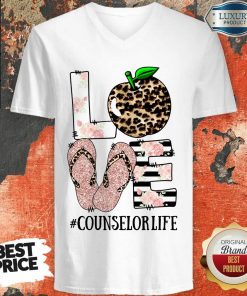 Apple Leopard Love Counselor Life V-neck