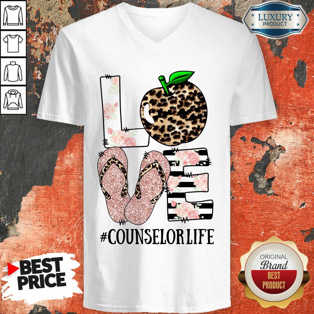 Apple Leopard Love Counselor Life  V-neck