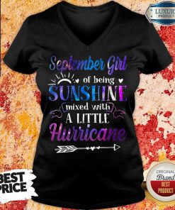 September Girl Sunshine A Little Hurricane V-neck