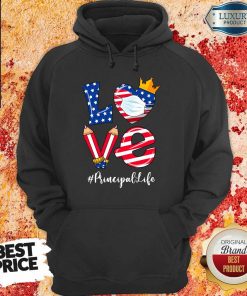 Love American Flag Principal hoodie