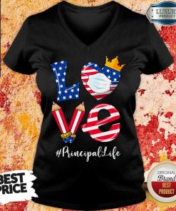 Love American Flag Principal V-neck