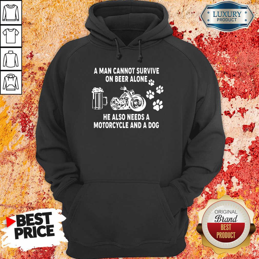 A Man Cannot Beer Motorcycle And Dog Hoodie