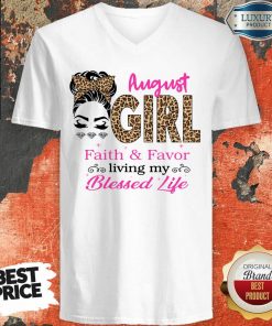 August Girl Faith And Favor Blessed Life V-neck
