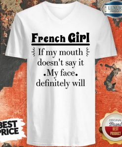 French Girl Face V-neck