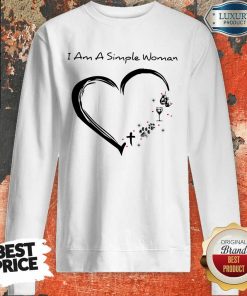 I Am A Simple Woman Boxing Dog Paw Wine Heart Sweartshirt