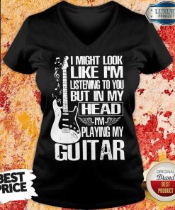 My Head I'm Playing My Guitar V-neck