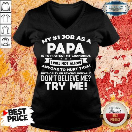 My No 1 Job As A Papa V-neck