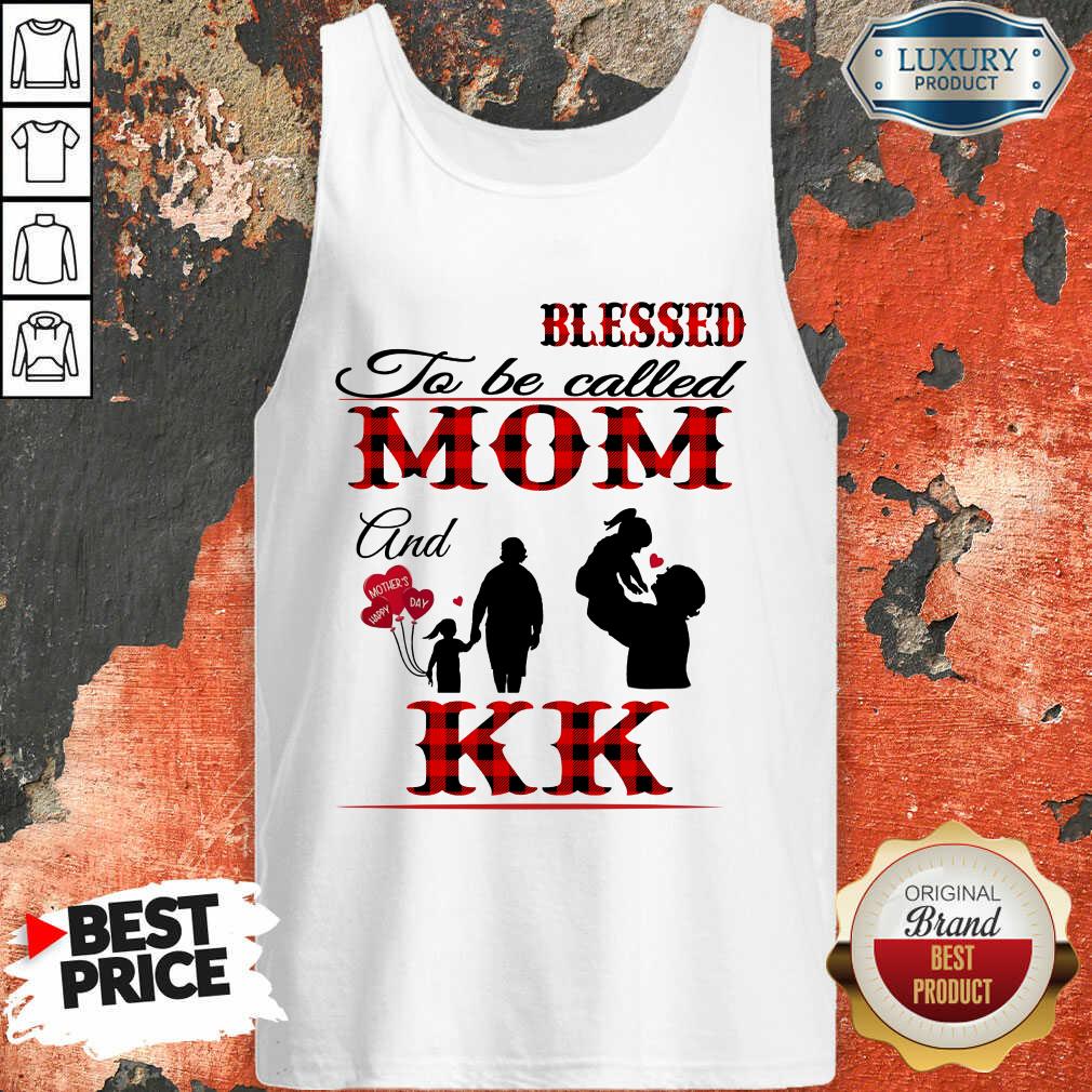 Red Blessed To Be Called Mom And Kk Tank Top