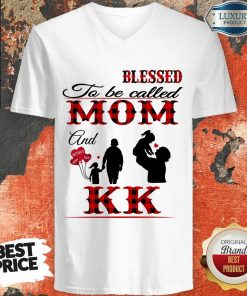 Red Blessed To Be Called Mom And Kk V-neck