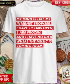 My Mind Is Like My Internet Browser Shirt
