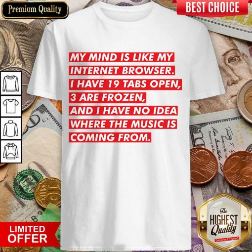 My Mind Is Like My Internet Browser Shirt