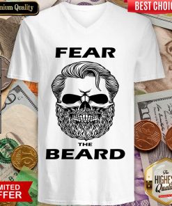 Fear The Beard Skull V-neck