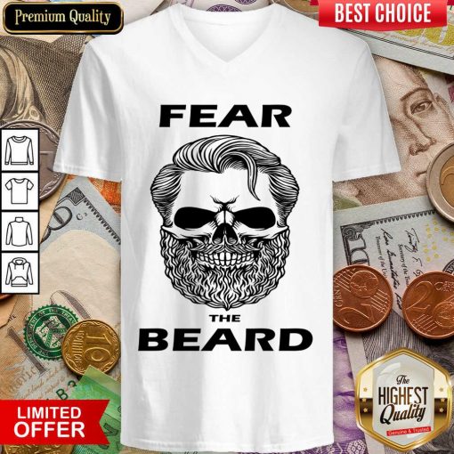 Fear The Beard Skull V-neck