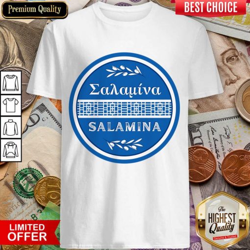 Salamina Leaves Blue Shirt