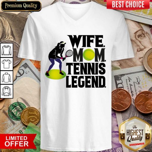Wife Mom Tennis Legend V-neck