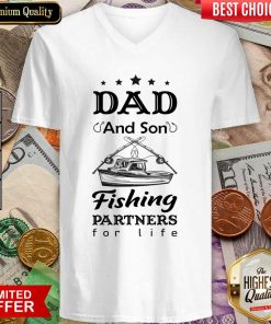 Dad And Son Fishing Partners For Life V-neck