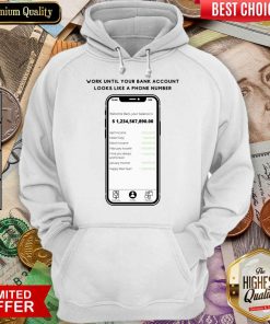 Work Until Your Bank Account Looks Like A Phone Number Hoodie