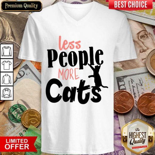 Less People More Cats V-neck