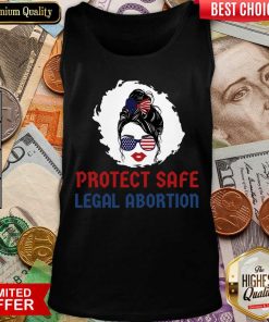 Protect Safe Legal Abortion Messy Bun Tank Top